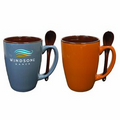 16 Oz. Endeavor Spoon Handle Mug with Brown Spoon - Screen Printed